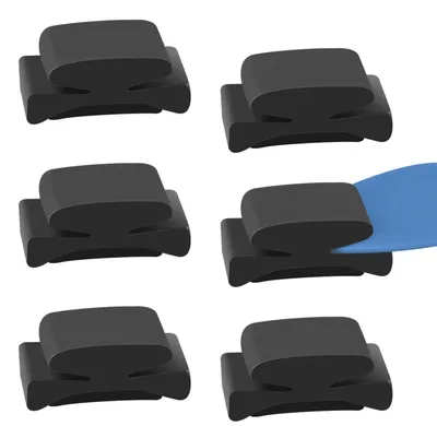 Immagine prodotto di Portaplettro per chitarra - Gomma - Nero - Set da 6 - Per chitarra, basso e ukulele