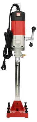 Image de Perceuse à carottage pour béton - Machine à carotter - Moteur 2300W - Ø 0–165 mm - Foret carottier diamanté - Profondeur de perçage : 80 cm - Course : 60 cm - 220V