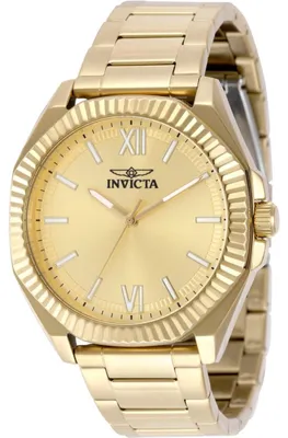 Produktbild von Invicta Speedway 50374 Herrenuhr - Quarzwerk - Edelstahl mit goldenem Zifferblatt - 42 mm