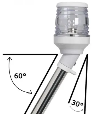 Produktbild von 360° LED pole mit 30° weiß Leuchte 100 cm Osculati 11.140.36