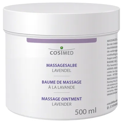 Produktbild von cosiMed Massagesalbe, Massage Salbe, Creme mit Lavendelduft, 500 ml