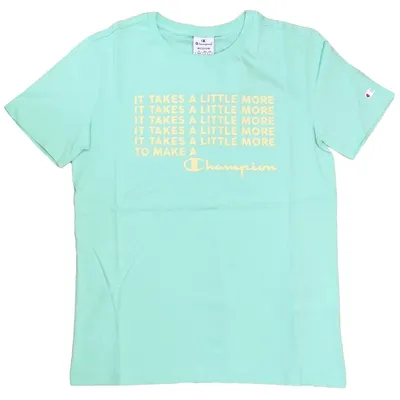 Produktbild von Champion Crewneck T-Shirt Damen Baumwolle-Shirt Türkis (CBG), 114884-GS101