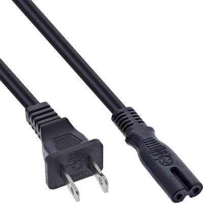 Produktbild von InLine® Netzkabel, Netzstecker USA auf Euro 8 C7 Stecker, 1m