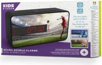 Obrázek produktu pro Bigben Interactive R16 – Soccer, Hodiny, Analog, FM, LCD, Červená, 4 číslice/číslic