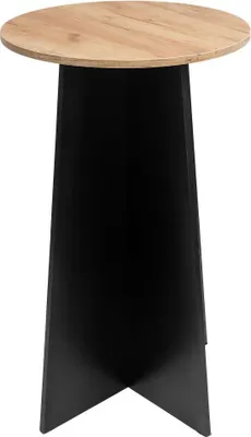Zdjęcie produktu dla Okrągły stolik kawowy barowy wysoki Mega-M 103x60x60 dąb kraft/czarny
