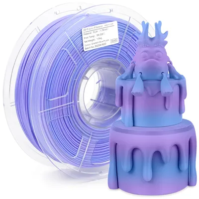 PLA-Filament 1,75 mm, Regenbogen, 1 kg, Maßgenauigkeit +/- 0,03 mm