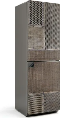 Produktbild von Lochblechmuster – Magnetische Kühlschrank Abdeckung – Dekorfolie magnetisch Küche – Kühlschrank Magnet Deko – selbstklebende Magnettafel – Magnetfolie für Kühlschranktür – 60x190 cm