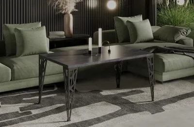 Produktbild von Endo-Möbel Couchtisch Monza 100x60x51 cm Design Wohnzimmertisch modern (Beton Dunkel)