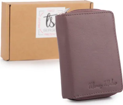 Produktbild von Money Maker Kleine Damen-Geldbörse aus weichem Echtleder mit RFID-Schutz Mauve