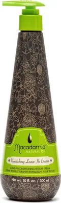 Zdjęcie produktu dla Macadamia Nourishing Leave-In 300ml, Krem do włosów, Kobiety, Niesforne włosy, 300 ml, Przeciw puszeniu się, Odżywiający, Świecący, Zmiękczający, Buteleczka z pompką