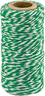 Produktbild von 50m Bäckergarn / Bakers Twine, grün weiß