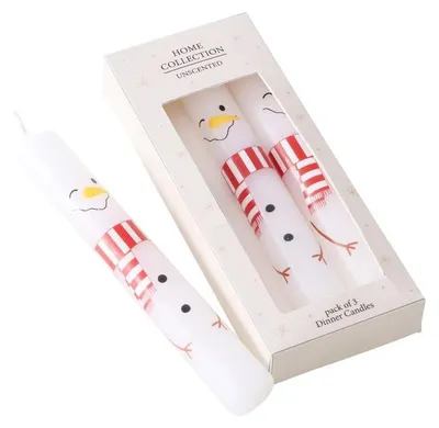 Produktbild von Tischkerzen mit Weihnachtsmotiv, 16 cm, 3er-Set