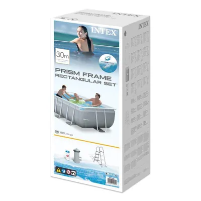 Zdjęcie produktu dla Intex 26784, 3539 l, Basen ramowy, Dorosły/dziecko, Drabina, Niebieski, Szary, 48,3 kg