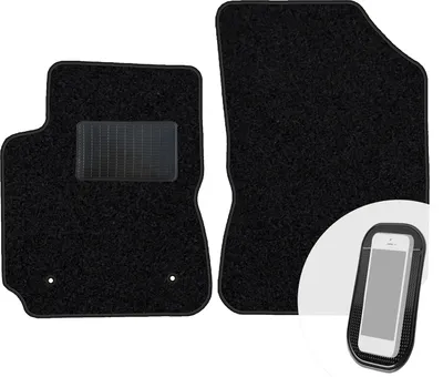 Immagine prodotto di moto-MOLTICO tappetini anteriori auto velours tappetini auto nero set tappetini 2 pezzi adatto per Citroen C4 Cactus dal 2014