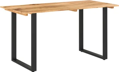 Image de vidaXL Table de salle à manger 140×70×76 cm en bois massif d'acacia