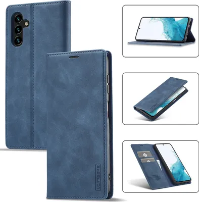Immagine prodotto di Galaxy A34 5G Custodia in pelle con funzione stand e porta carte, custodia design portafoglio per Samsung Galaxy A34 5G blu