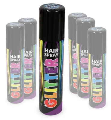 Produktbild von Haarspray Glitter in verschiedenen Farben buntes Haarspray mit Glitzer Haarschmuck farbig (Silber)