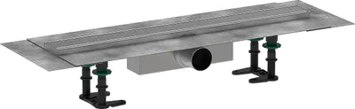Immagine prodotto di hansgrohe RainDrain Compact kit complet Caniveau de douche 600, pour installation standard, acier inoxydable brossé, 56174800, 56174800