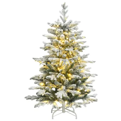 Obrázek produktu pro vidaXL Umělý vánoční stromek skládací 150 LED diod zasněžený 150 cm