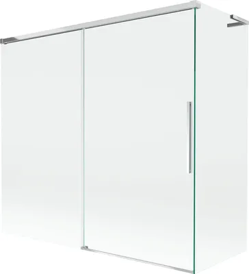 Produktbild von Mexen Rox L Duschwand für Badewanne, 2-teilig verschiebbar 170 + 70 x 150 cm, transparent, Chrom - 8C9L-170-070-01-00