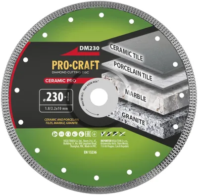 Obrázek produktu pro Diamantový řezný kotouč Ceramic PRO Procraft DM230