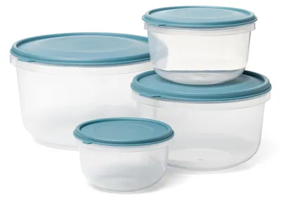 Vorratsdosen-Set 4er-Pack 2,2–0,3 l Kunststoff blau