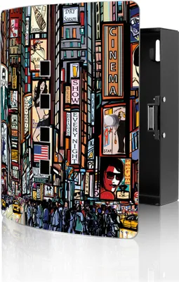 Zdjęcie produktu dla banjado designerska skrzynka na klucze ze stali nierdzewnej na 10 kluczy, szafka na klucze o wymiarach 24 x 21,5 x 7 cm z zamkiem magnetycznym, New York Show [BWSK 11145]