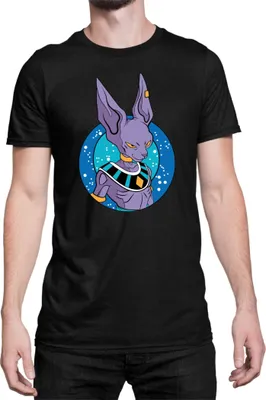 Immagine prodotto di Maglietta da uomo Dragon Anime Manga Ball Z Beerus 01, Man 4XL , Noir