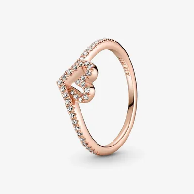 Produktbild von Pandora Funkelnder Wishbone Herz Ring 189302C01 Damenring, Ringgröße:52