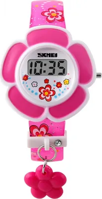 Produktbild von SKMEI Flowers Kinderuhr - Rosa Digitaluhr für Mädchen KP23787