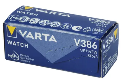 Zdjęcie produktu dla Varta v386, Jednorazowa bateria, Alkaliczny, 1,55 V, 105 mAh, 11,6 mm, 11,6 mm