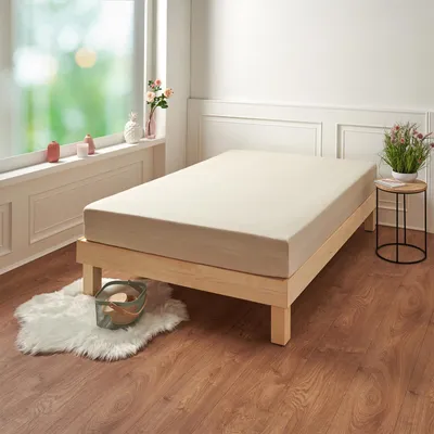 Produktbild von Traumschlaf Premium Interlock Jersey Spannbettlaken 90x220 cm - 100x220 cm natur