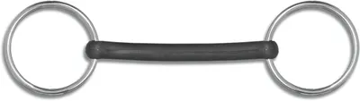 Productafbeelding van Rubberen Stangbit - Buigzaam Bit - Paardrijden - Buigzaam Materiaal - 125 cm - Zwart