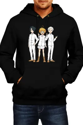 Immagine prodotto di Felpa con cappuccio da uomo Japan Manga Comics Anime The Promised Neverland Var-009 The Promised Neverland, Man 2XL , Noir