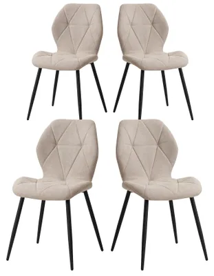Produktbild von Esszimmerstühle, Set aus 4 - Stühle - Küchenstuhl - Skandinavisch, minimalistisch - Beige
