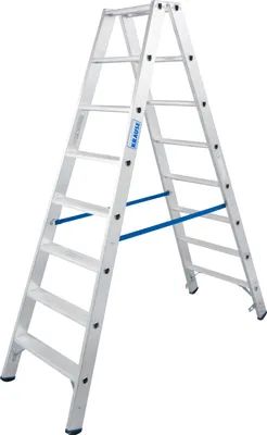 Produktbild von Krause Stufen-Doppelleiter Alu 2x8 Stufen 124760