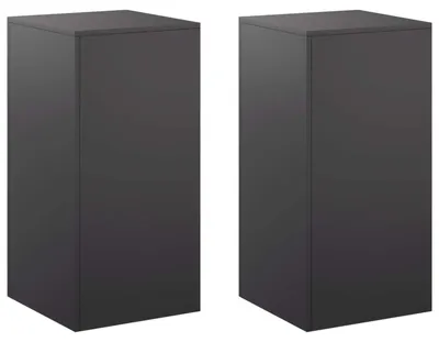 Image de Support de Plante 2 pc Noir 40 x 40 x 80 cm Acier