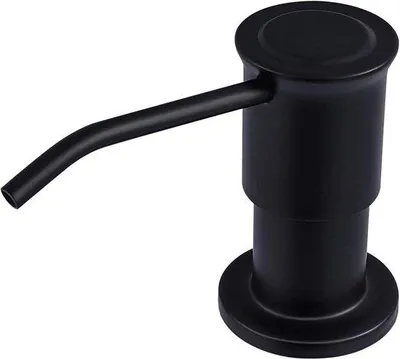 Produktbild von Famanu Seifenspender Edelstahl Pumpenkopf - Küchen Seifenspender mit 500ml Flasche und 17oz Flasche - Verlängerungsschlauch Schwarz