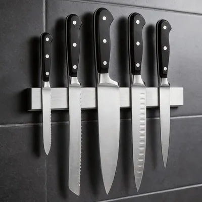 Image de Support magnétique de 30 cm pour couteaux, idéal pour la cuisine