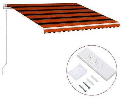 Produktbild von vidaXL Automatisch Einziehbare Markise 400×300 cm Orange und Braun