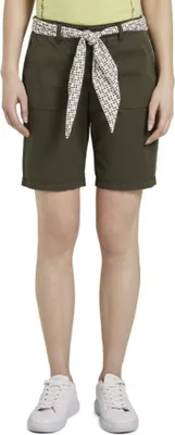 Produktbild von 25479 Tom Tailor, Chino Bermuda,  Damen kurze Jeans Shorts Bermudas, Popeline Stretch, khaki, D 34 W 27