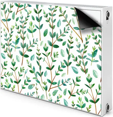 Produktbild von Magnet Heizung Verkleidung Abdeckung Heizung Heizkörperabdeckung 90x60 cm  - Grüne, Zweige