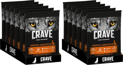Produktbild von CRAVE™ Hund Beutel Adult mit Truthahn und Huhn 2 x 6 x 1kg