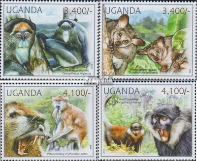 Produktbild von Briefmarken Uganda 2012 Mi 2815-2818 (kompl.Ausg.) postfrisch Affen