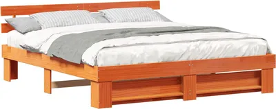 Immagine prodotto di vidaXL Struttura letto con testiera marrone 180 x 200 cm in legno di pino massiccio