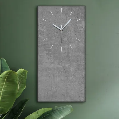 Produktbild von Wohnzimmer Leinwand Uhr Geräuschlos Küche 30x60 Beton, Motive, Struktur, Textur, weiße Zeiger