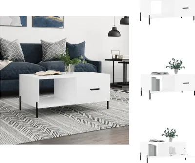 Obrázok produktu pre vidaXL Konferenčný stolík biely 90x50x40 cm materiál na báze dreva - Konferenčné stolíky