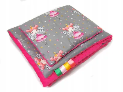 Produktbild von Kerstin Minky Kuscheldecke mit Kissen für Kinder 100x135 cm