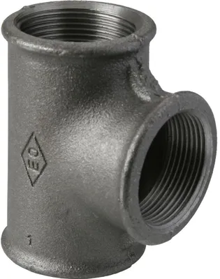 Produktbild von Atusa T-Stück Nr. 130 schwarz 3/4"
