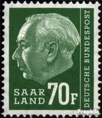 Produktbild von Briefmarken Saarland 1957 Mi 423 postfrisch Bundespräsident Heuss (II)